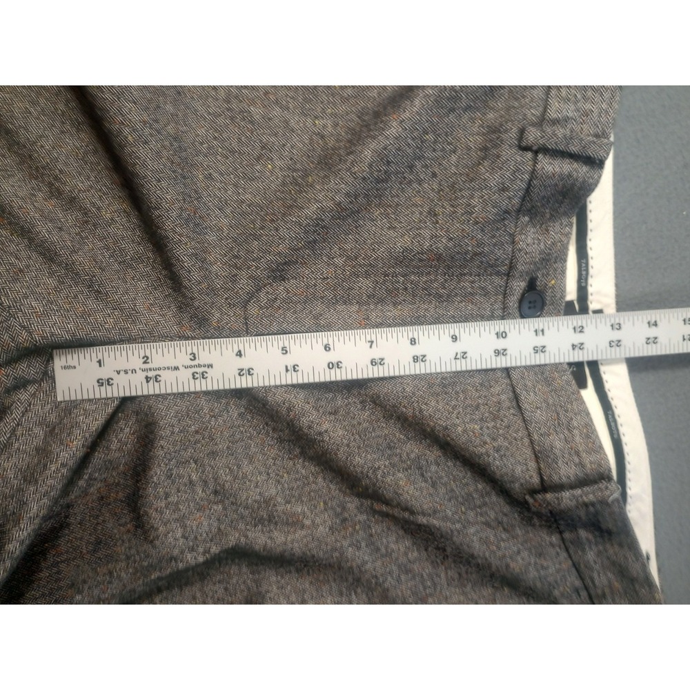Talbots Petite Trousers Raleigh Herringbone Tweed Wool Blend Womens 14P Lined - Picture 7 of 10